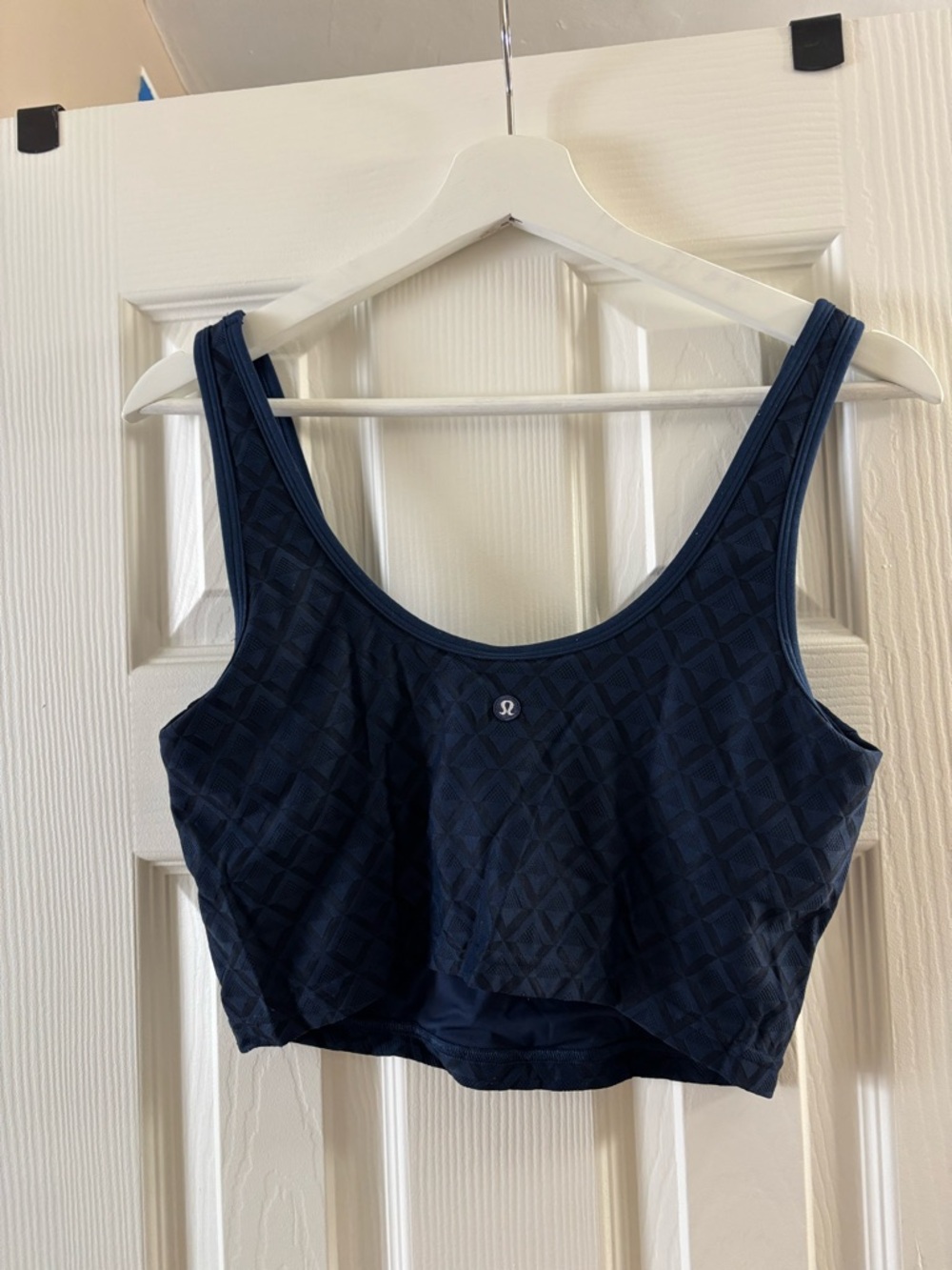 lululemon athletica Navy Textured Scoop-Back Sports Bra